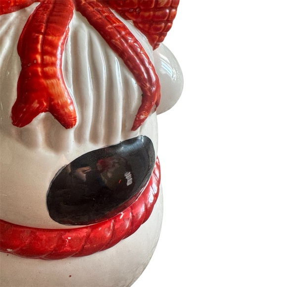 VTG Black & White Cow Ceramic Cookie Jar - Picture 4 of 10